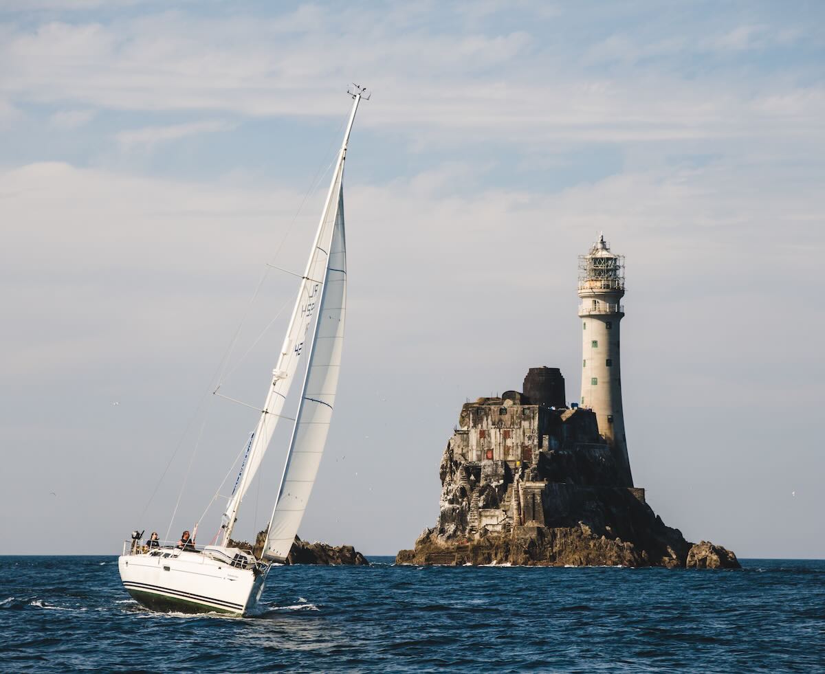 Fastnet lighthouse. A view from the boat